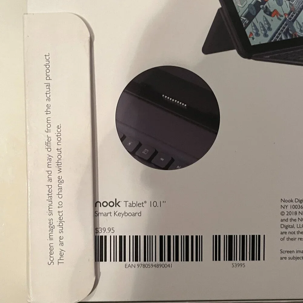 Barnes & Noble Nook Cover Stand Black‎ -Samsung Galaxy Tab E Nook Case (new/x)